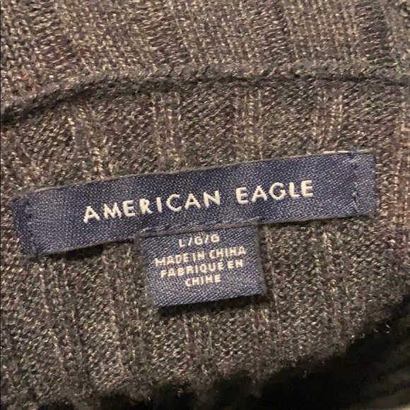American Eagle Charcoal Turtleneck Sweater Size L - Picture 4 of 5